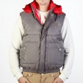 Voi Powell Reverse Hood Down Filled Gillet. Goal grey / Lollypop